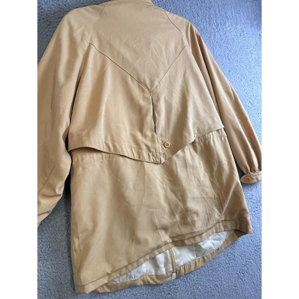 Vintage Innovations by‎ Izzi Jacket Womens Large Tan Zip Snap Drawstring 80s - Picture 9 of 16